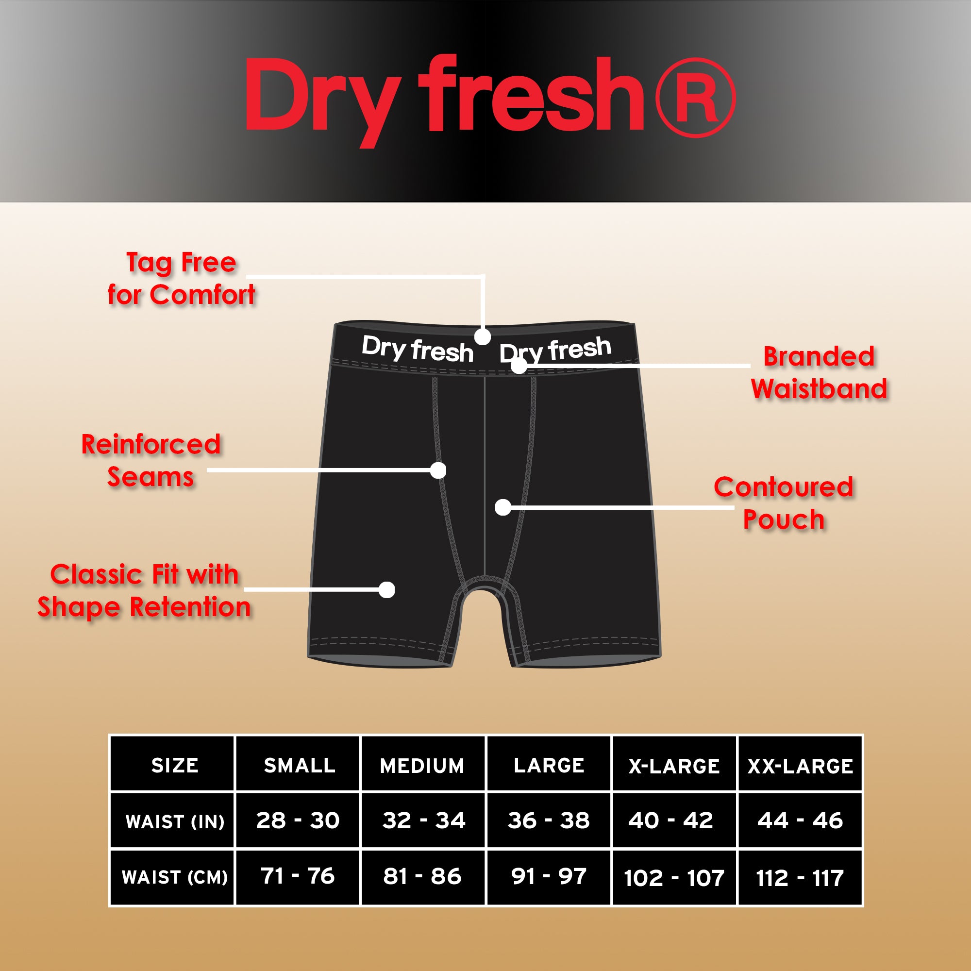 Dry Fresh Essential Cotton Men’s Boxer Brief – 6 Pc Pack, Men’s Underwear Boxer Briefs, Soft & Comfortable Waistband, Anti-Chafing