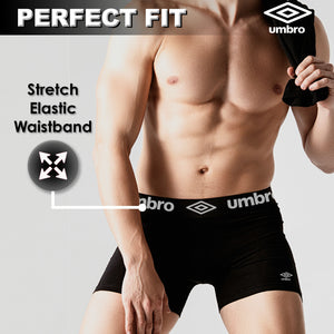 Umbro Performance Men’s Boxer Brief – 6 Pc Pack, Men’s Underwear Boxer Briefs, Soft & Comfortable Waistband, Anti-Chafing