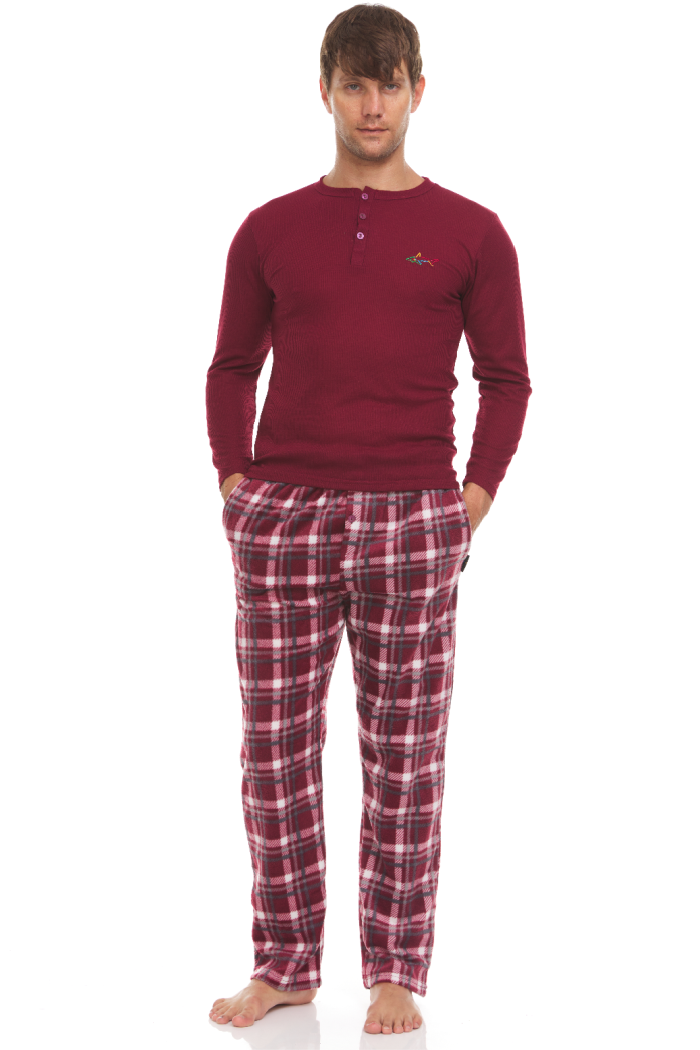 GREG NORMAN - Men's Thermal Top & Fleece Pant Lounge Set