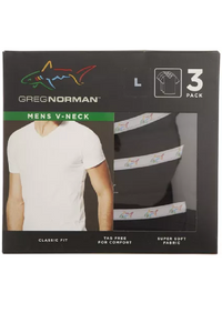 GREG NORMAN - Men's 3 pack V-Neck Shirts