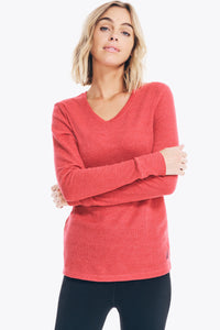 NAUTICA Women's Thermal Long Sleeve V-Neck