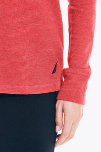 NAUTICA Women's Thermal Long Sleeve V-Neck
