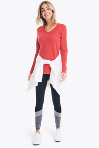NAUTICA Women's Thermal Long Sleeve V-Neck