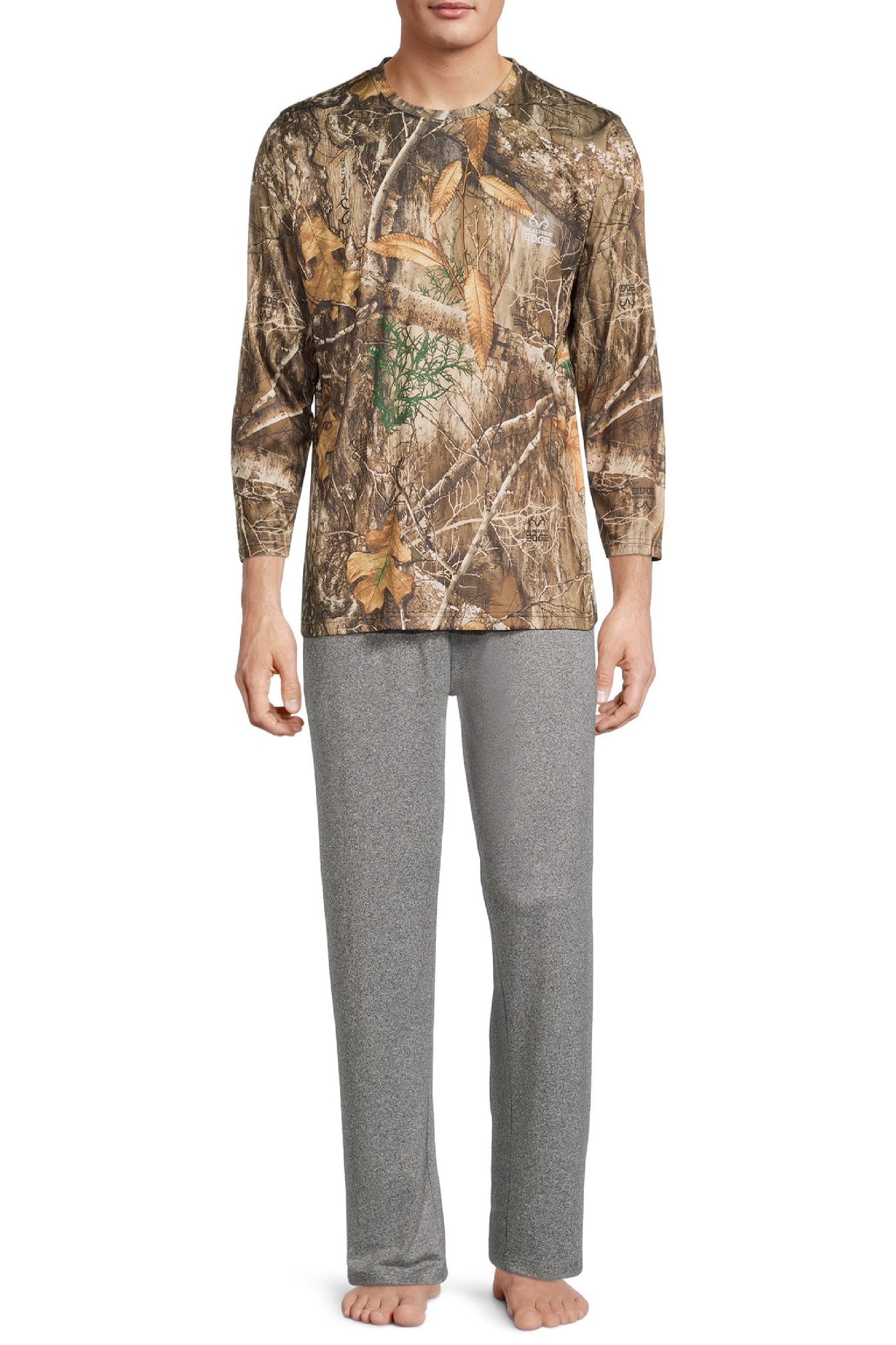 REALTREE Mens Top and Pants Pajamas Sleepwear Set