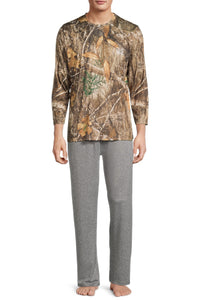 REALTREE Mens Top and Pants Pajamas Sleepwear Set
