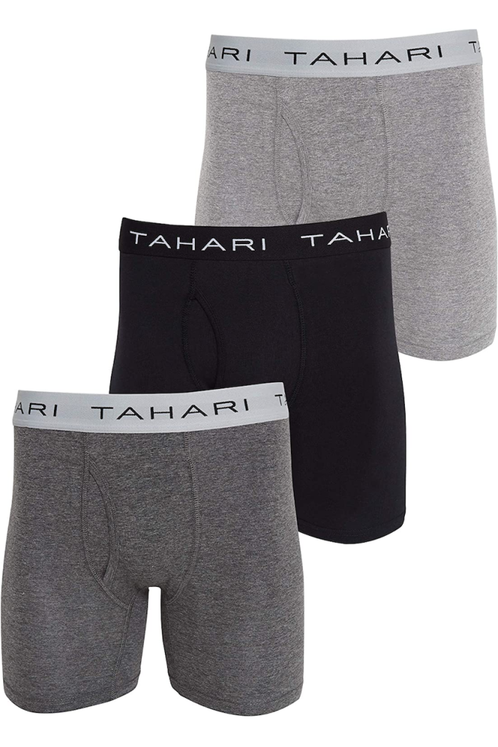 TAHARI Mens Underwear 3 Pack Comfort Cotton Boxer Brief Set