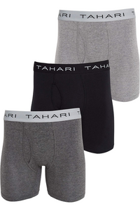 TAHARI Mens Underwear 3 Pack Comfort Cotton Boxer Brief Set