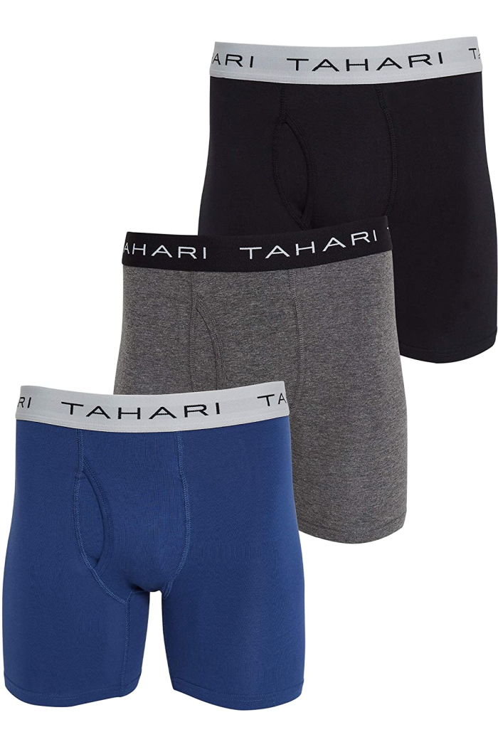 TAHARI Mens Underwear 3 Pack Comfort Cotton Boxer Brief Set