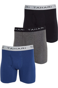 TAHARI Mens Underwear 3 Pack Comfort Cotton Boxer Brief Set