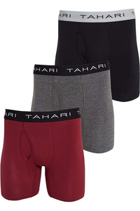 TAHARI Mens Underwear 3 Pack Comfort Cotton Boxer Brief Set